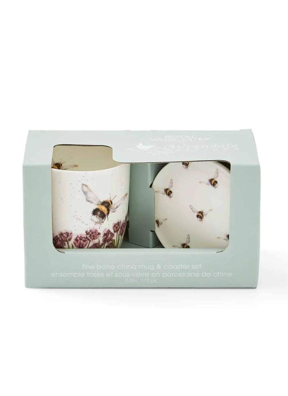 Wrendale Bumblebee Mug & Coaster Set