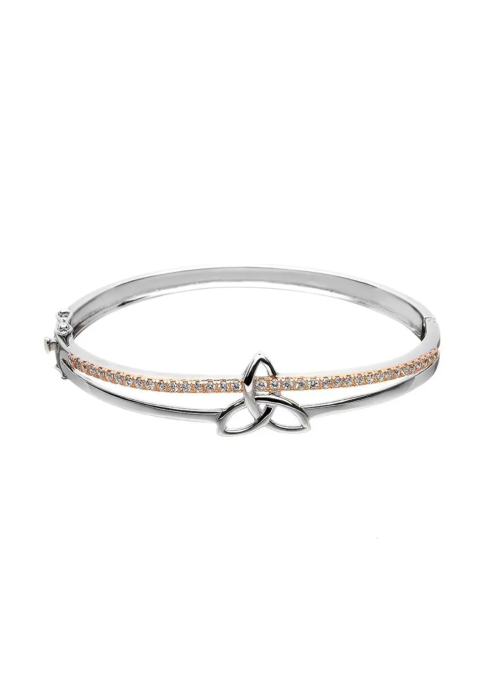 Rose Gold & Sterling Silver Trinity Bangle