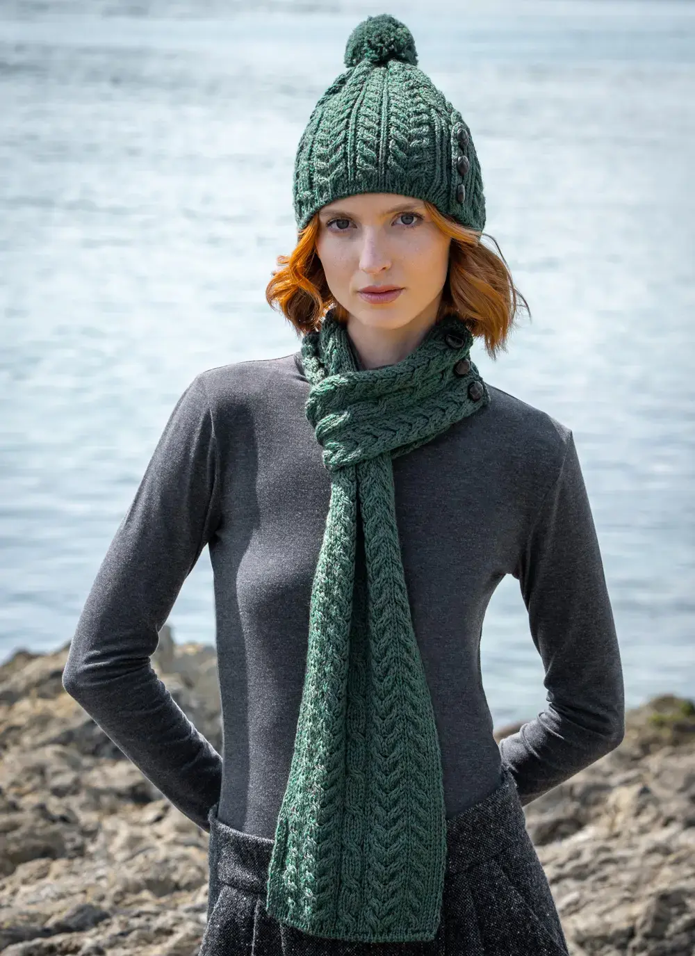 Merino Aran Loop Scarf