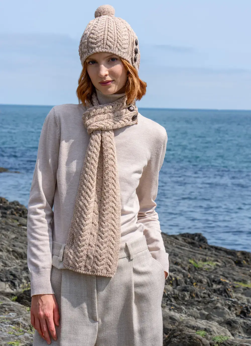 Merino Aran Loop Scarf