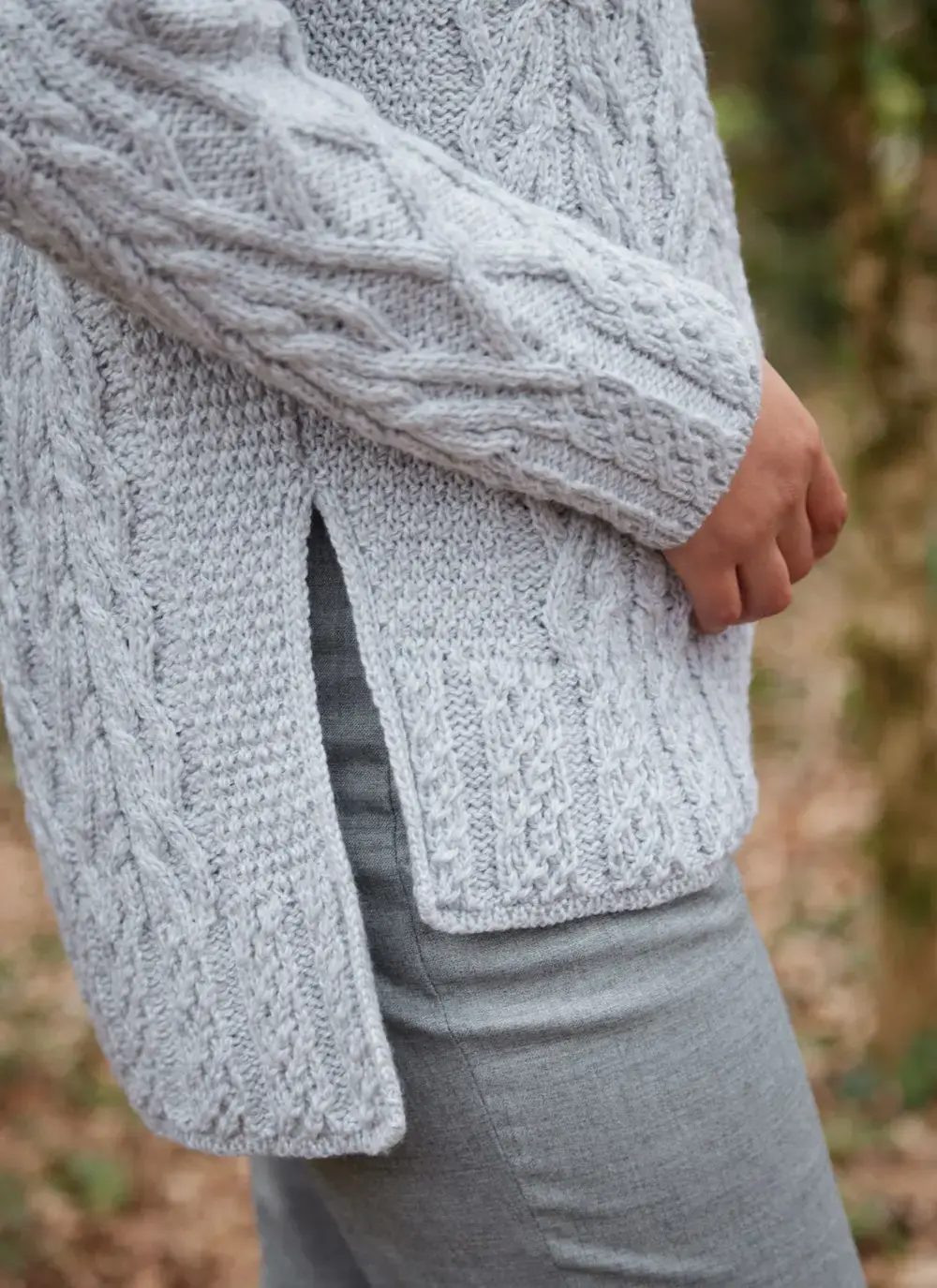 Supersoft Aran Trellis Boxy Sweater