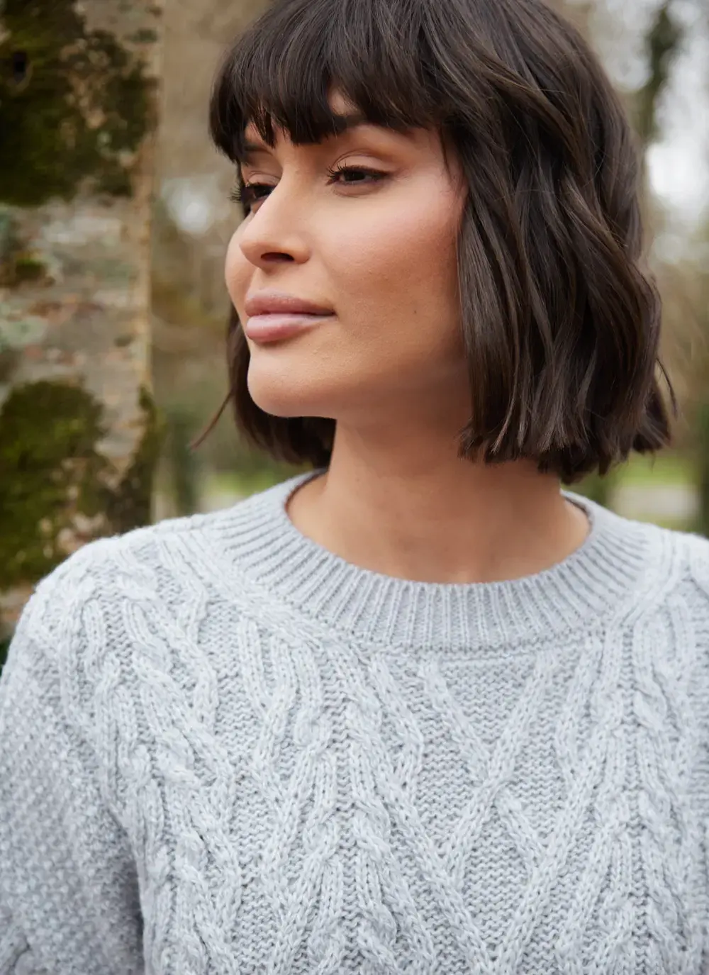 Supersoft Aran Trellis Boxy Sweater