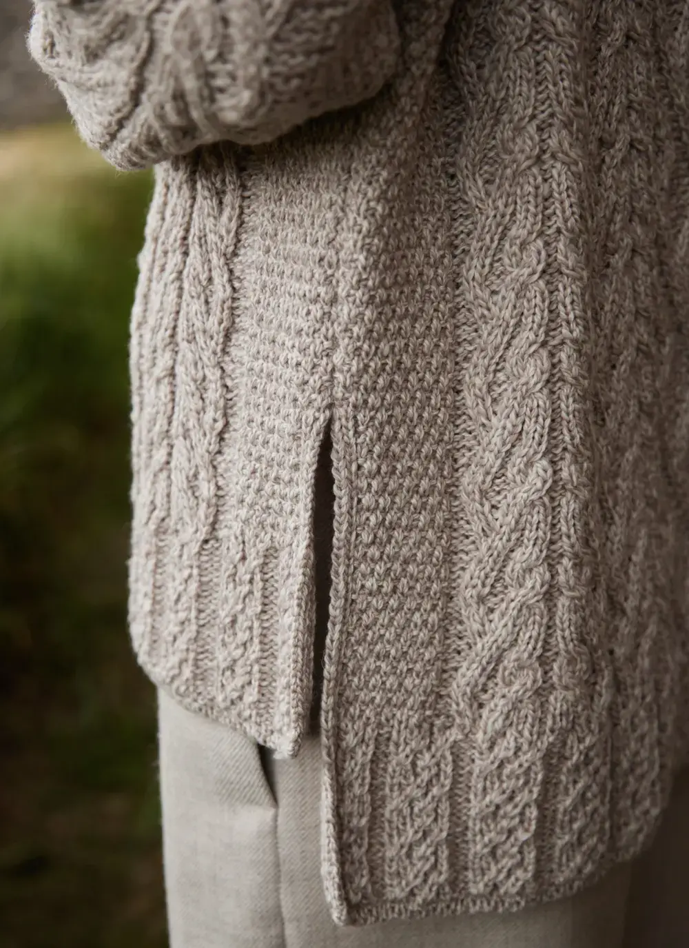 Supersoft Aran Trellis Boxy Sweater