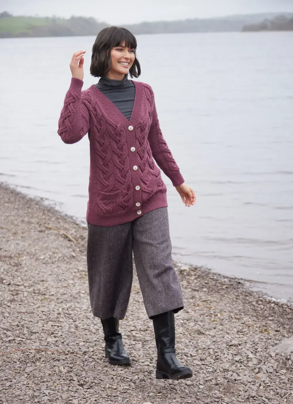 Supersoft Aran Boyfriend Cardigan