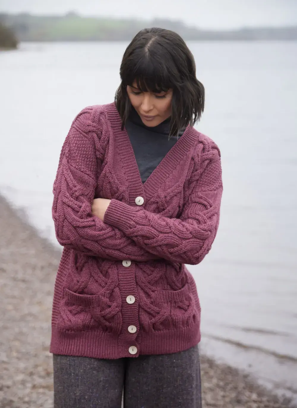 Supersoft Aran Boyfriend Cardigan