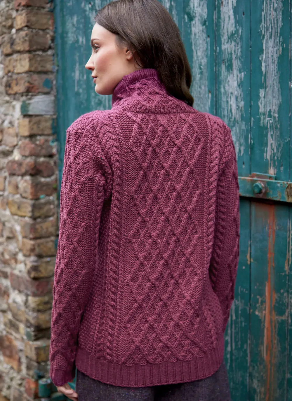 Aine Kangaroo Pocket Aran Sweater