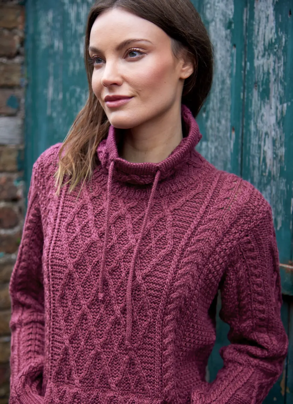 Aine Kangaroo Pocket Aran Sweater