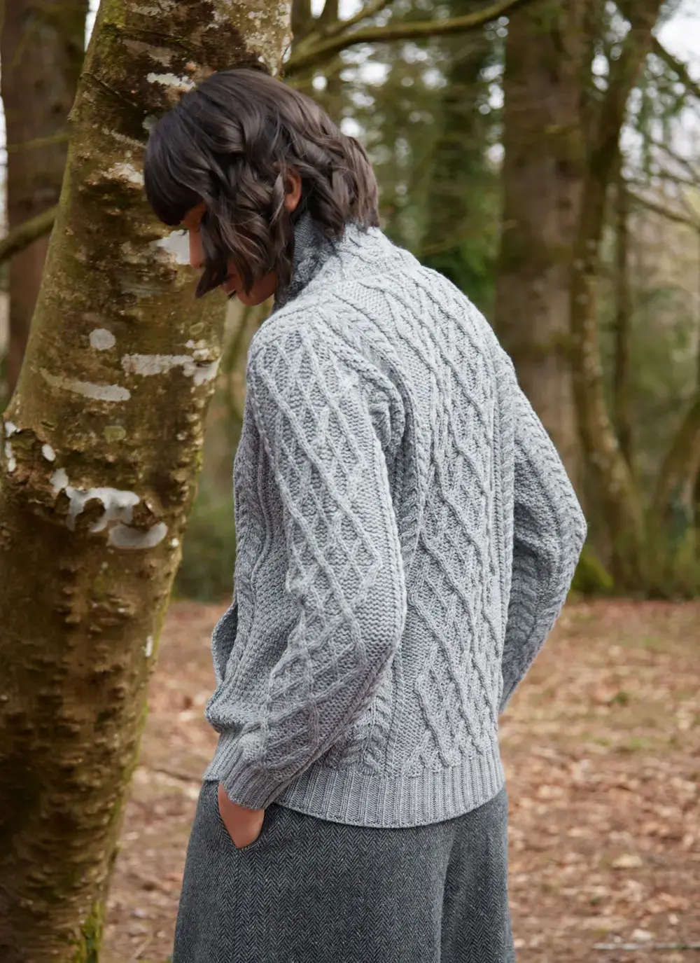 Aine Kangaroo Pocket Aran Sweater