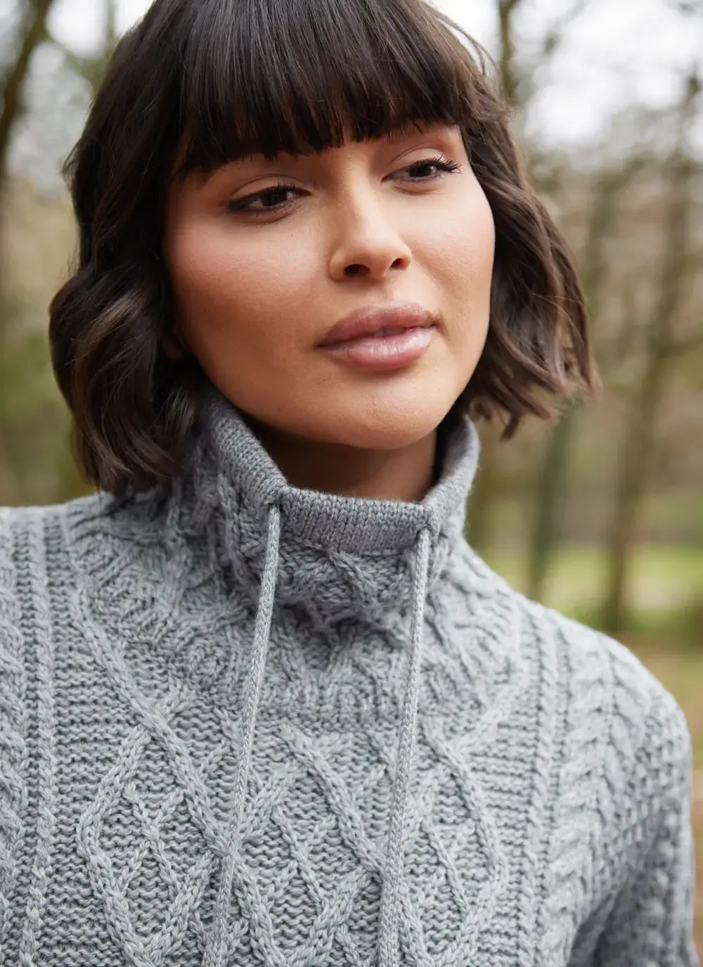 Aine Kangaroo Pocket Aran Sweater