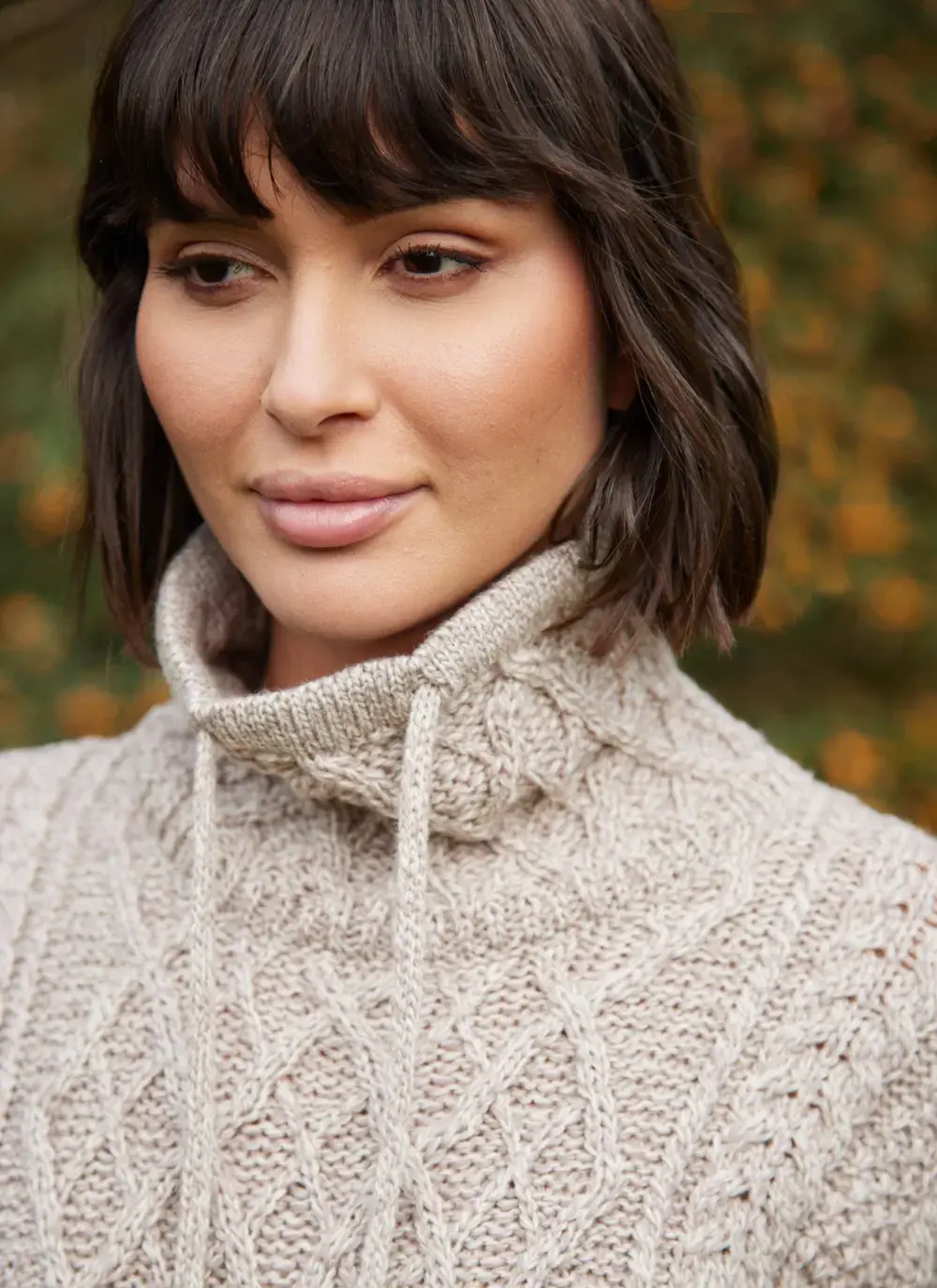 Aine Kangaroo Pocket Aran Sweater