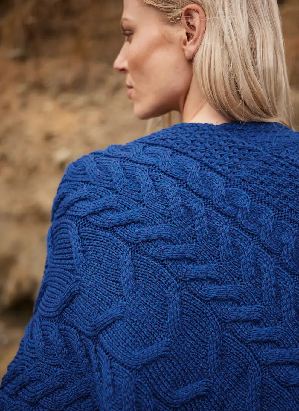 Supersoft Merino Wool Cable Poncho