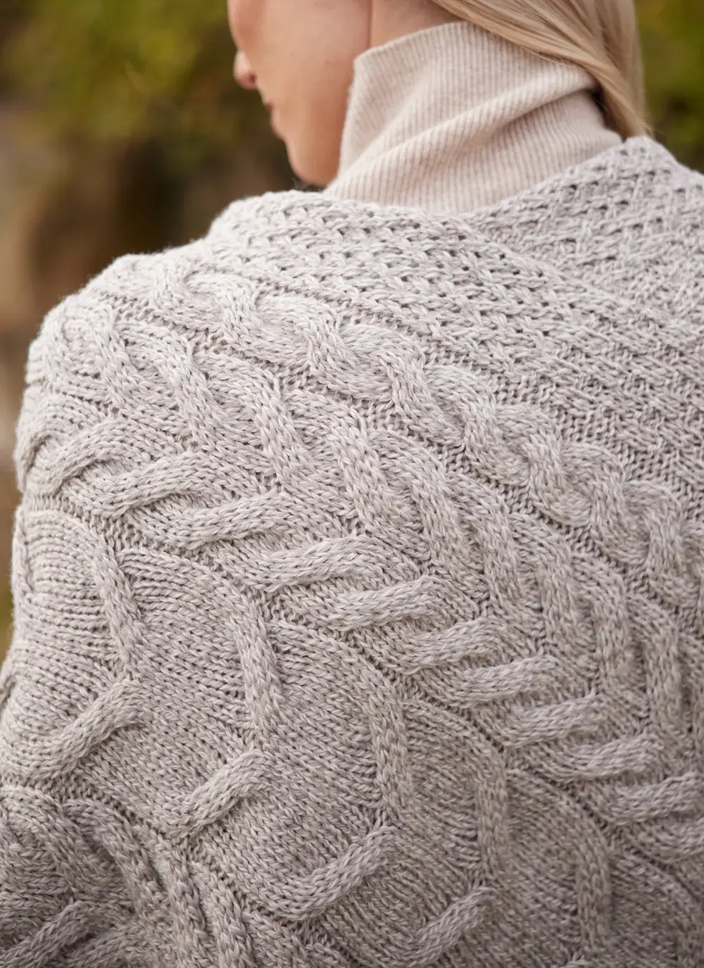 Supersoft Merino Wool Cable Poncho