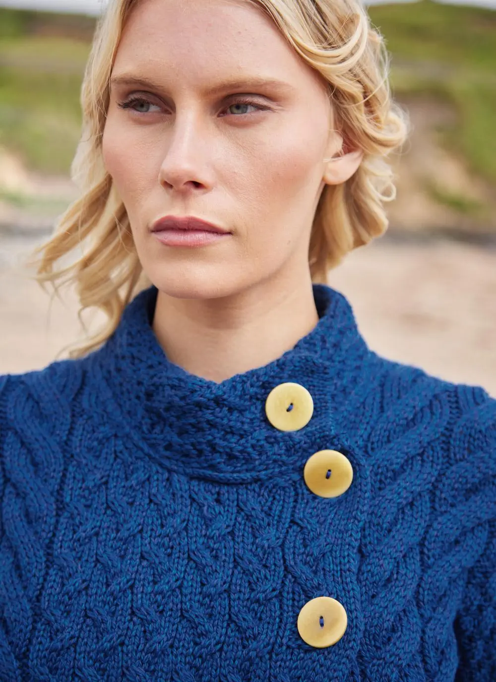 Supersoft Merino Wool Button Neck Cardigan