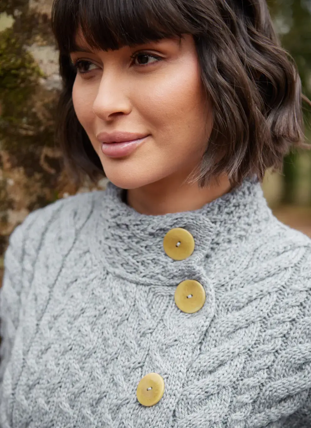 Supersoft Merino Wool Button Neck Cardigan