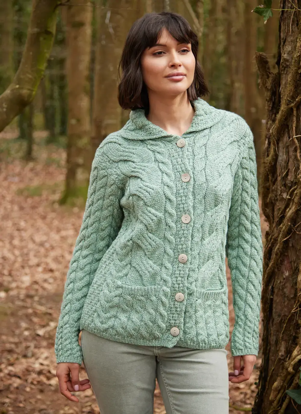 Supersoft Merino Wool Cable Cardigan