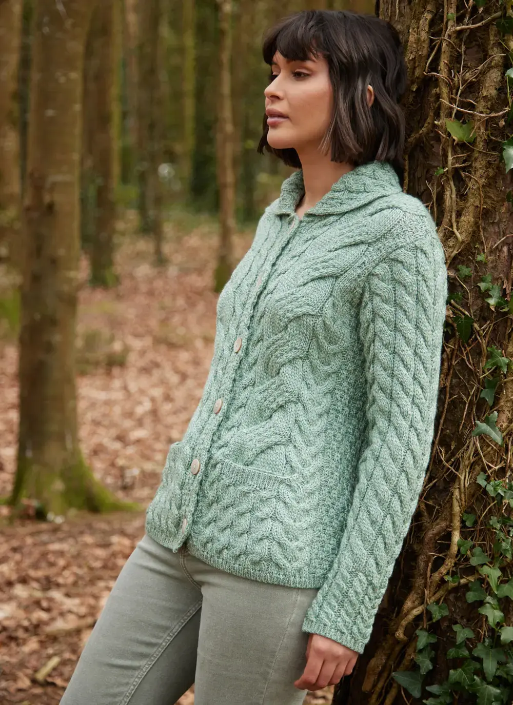 Supersoft Merino Wool Cable Cardigan