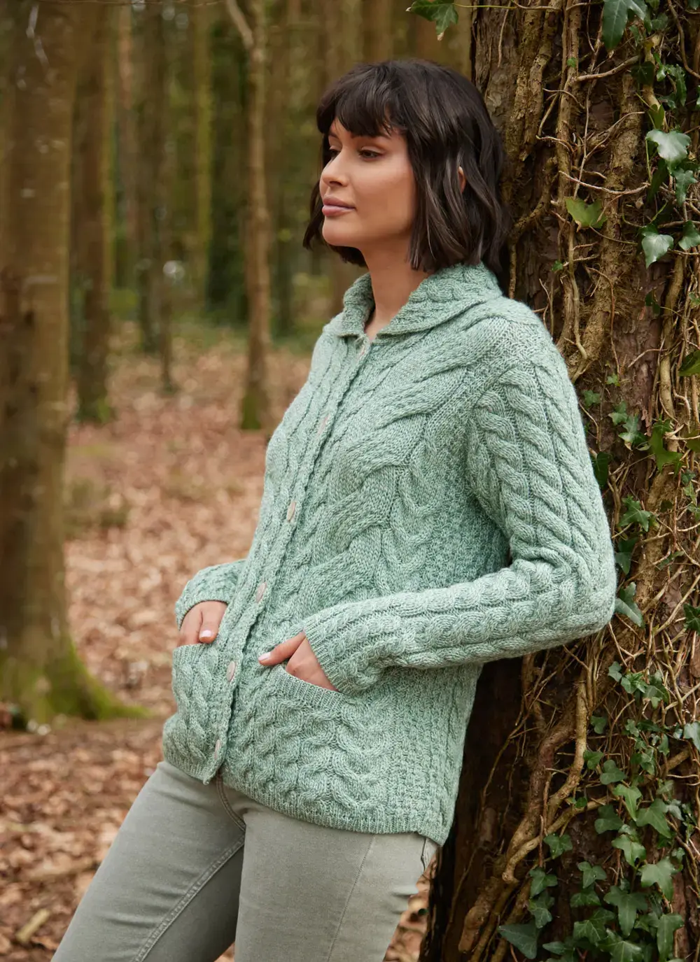Supersoft Merino Wool Cable Cardigan