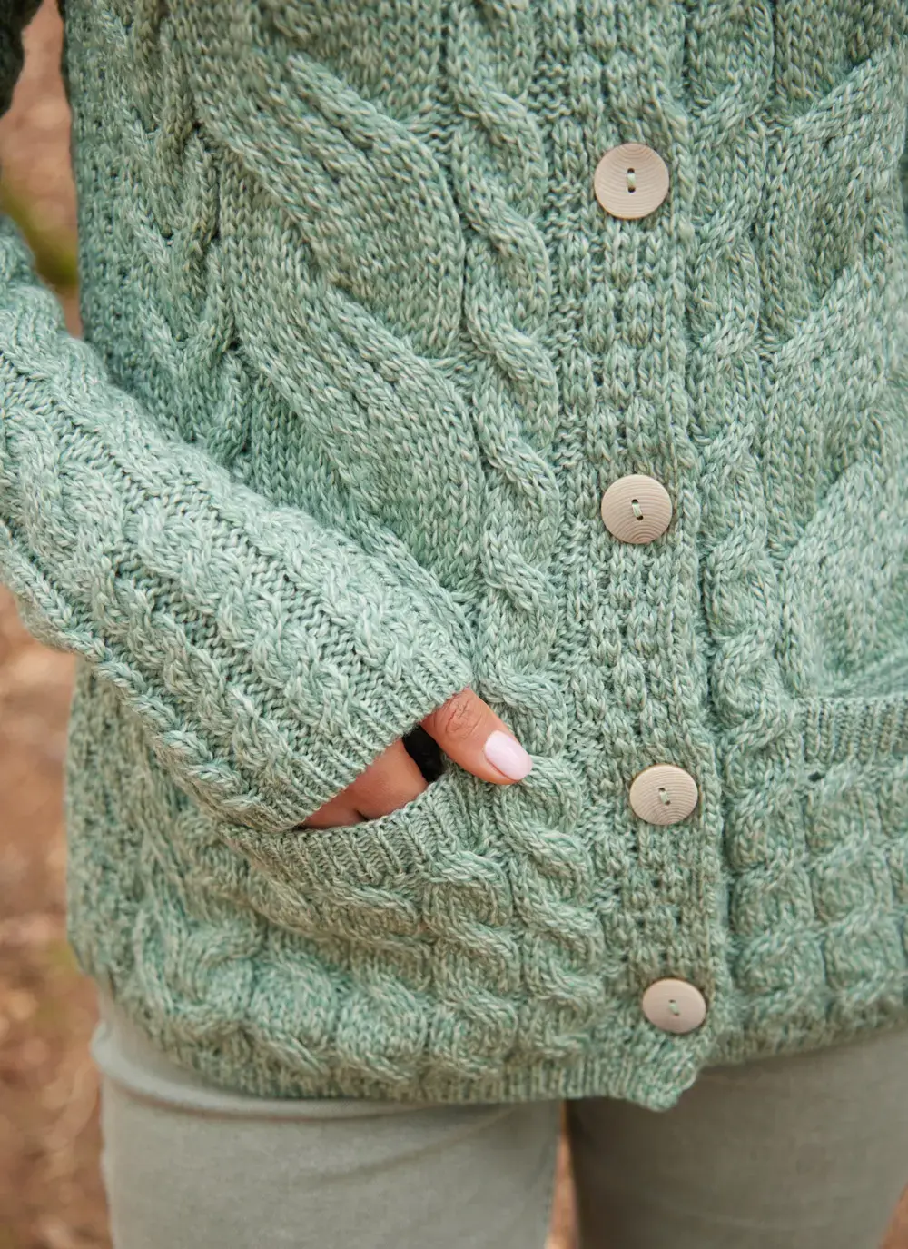Supersoft Merino Wool Cable Cardigan