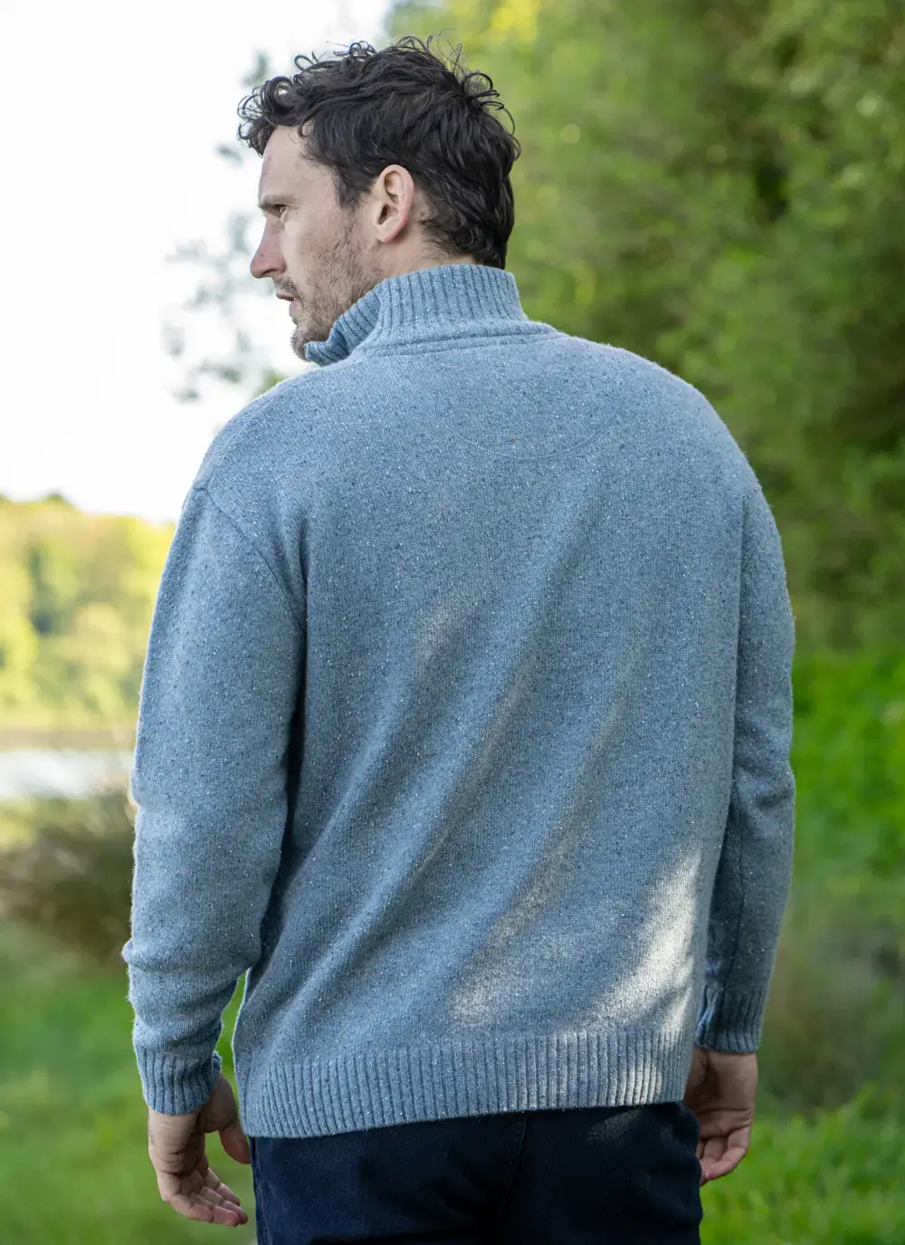 Donegal Fleck Half Zip Sweater