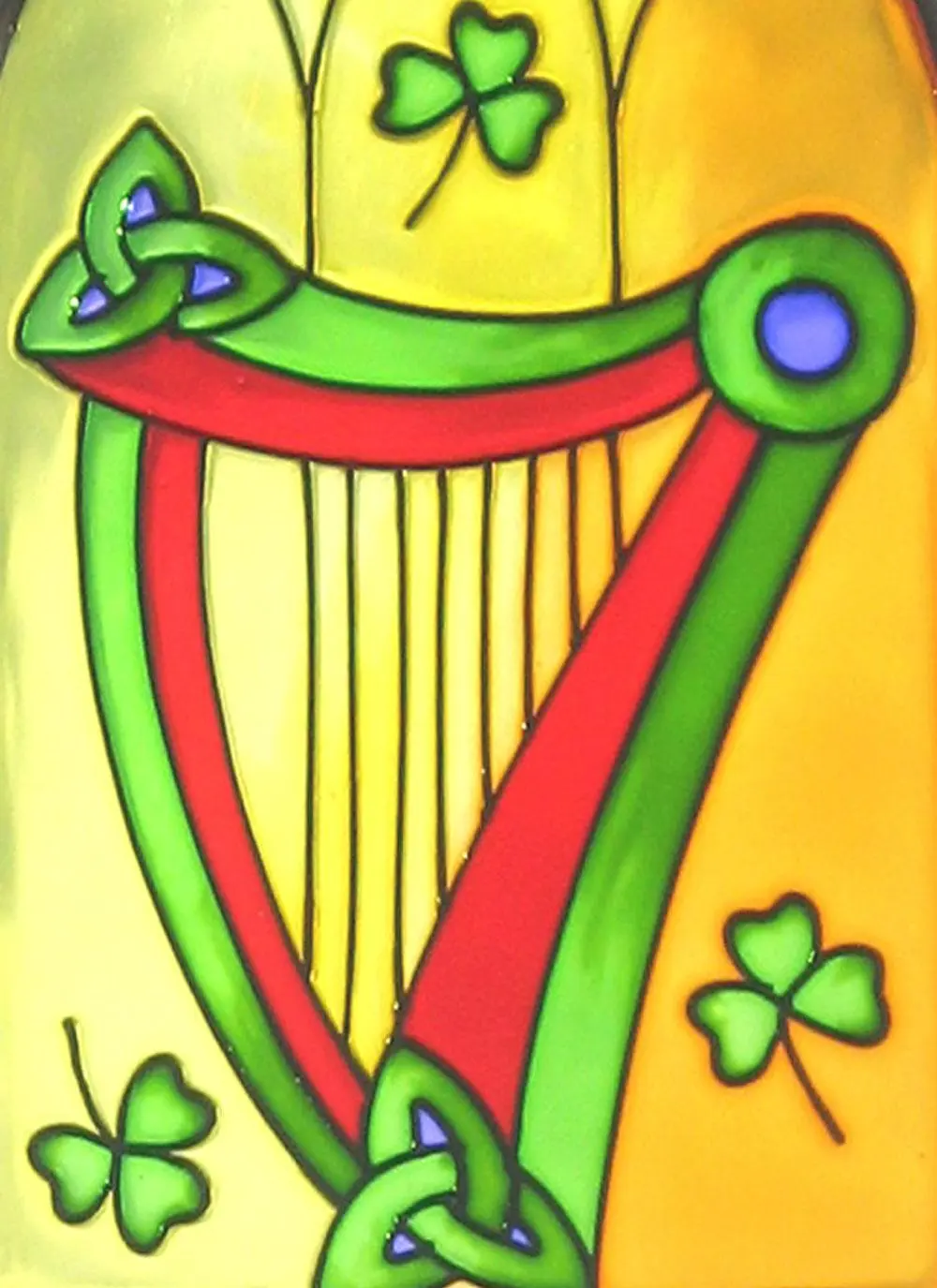 Irish Harp Gothic Suncatcher