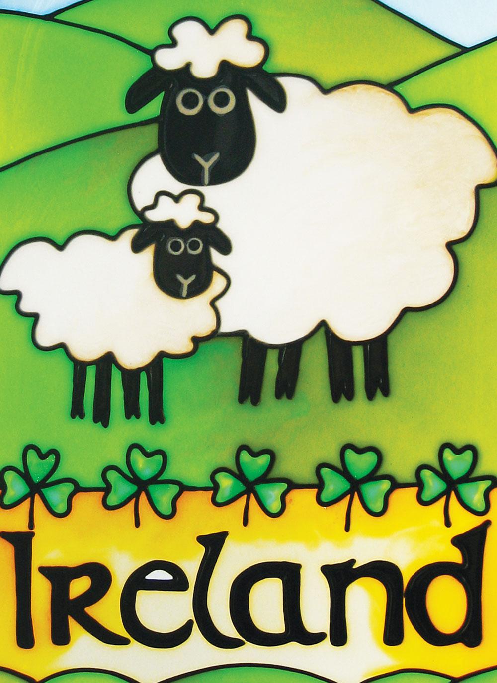 Clara Crafts | Irish Sheep Gothic Suncatcher | Blarney