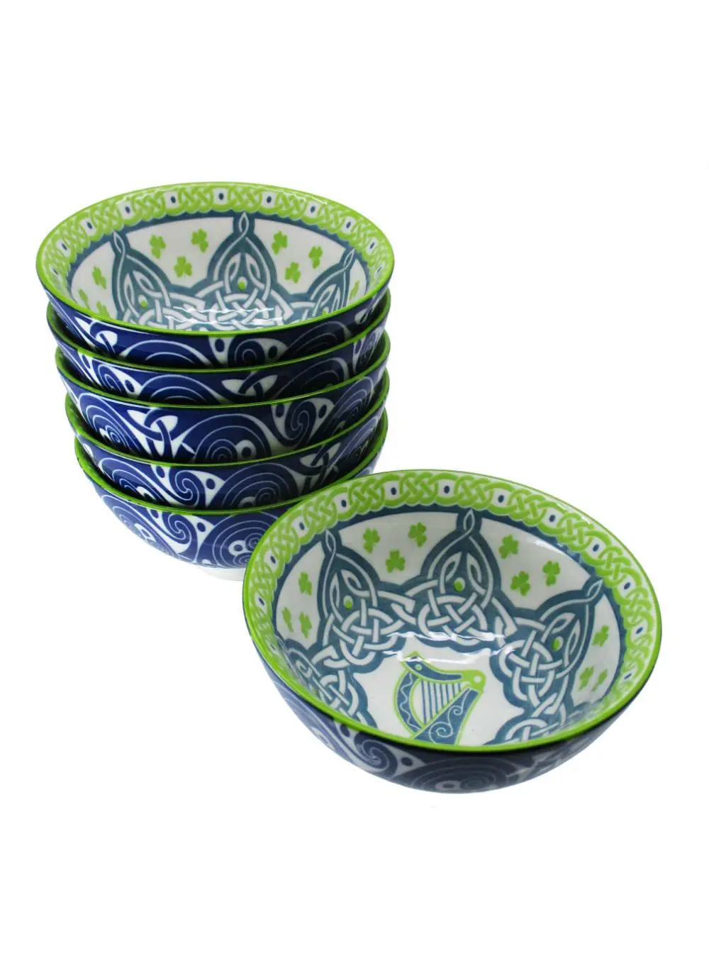 Irish Harp Bowls Set of 6