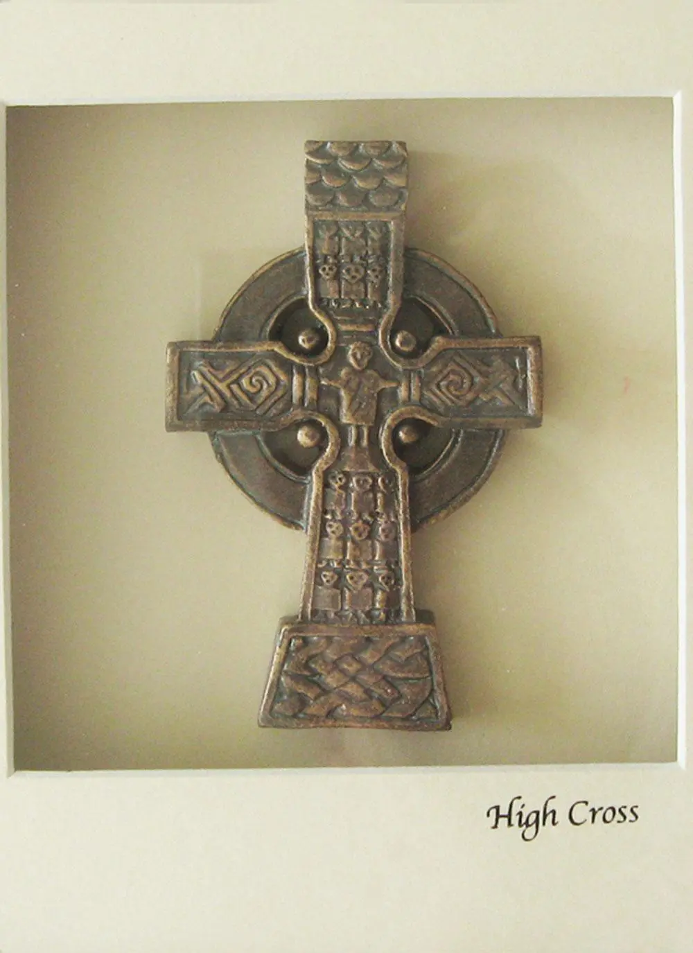 Irish High Cross Bronze Cross Wall Mount