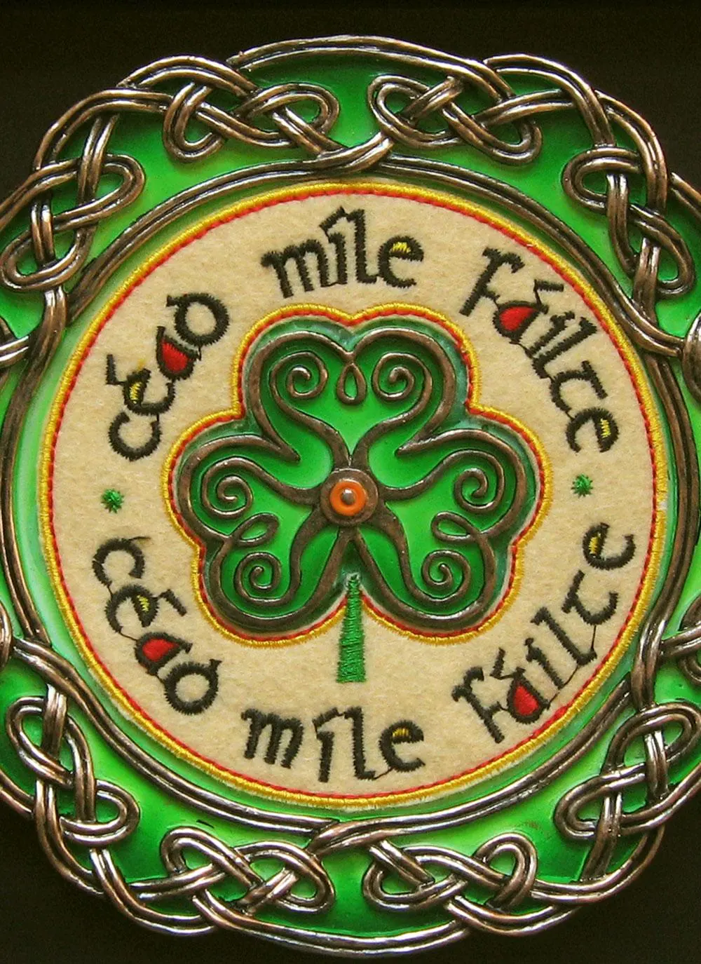 Celtic Threads Cead Mile Failte Plaque