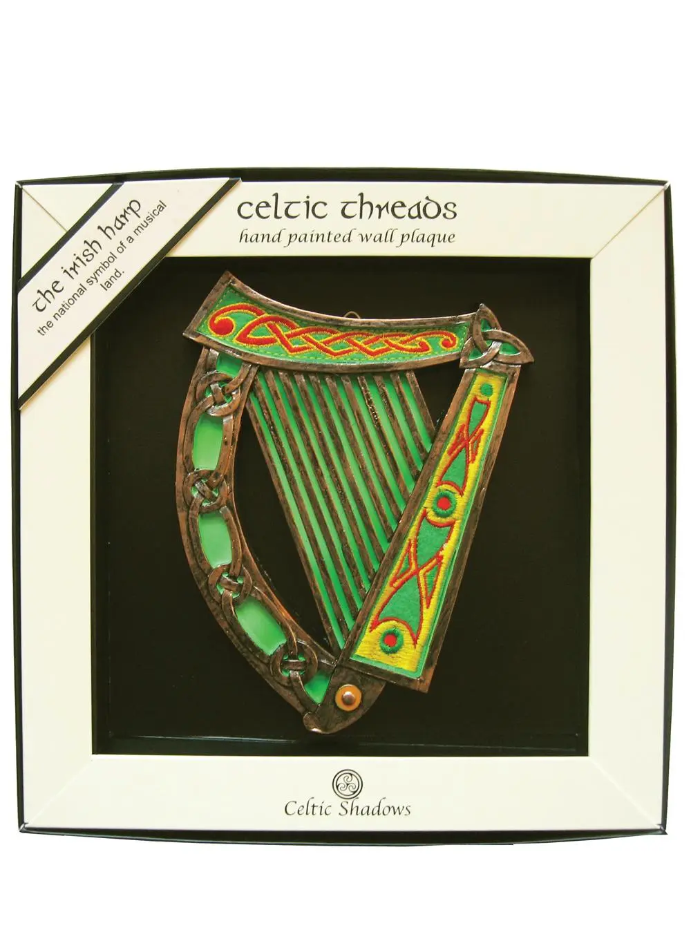 Celtic Thread Irish Harp Plaque