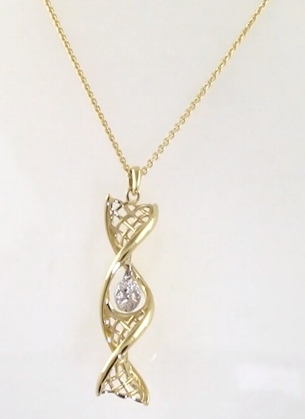 14K Gold Tree Of Life Twist Pendant