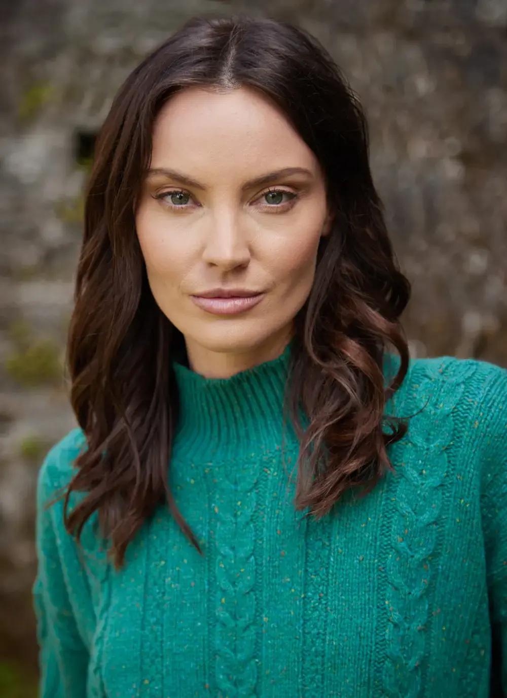 Cara Wool Cashmere Cable Turtleneck