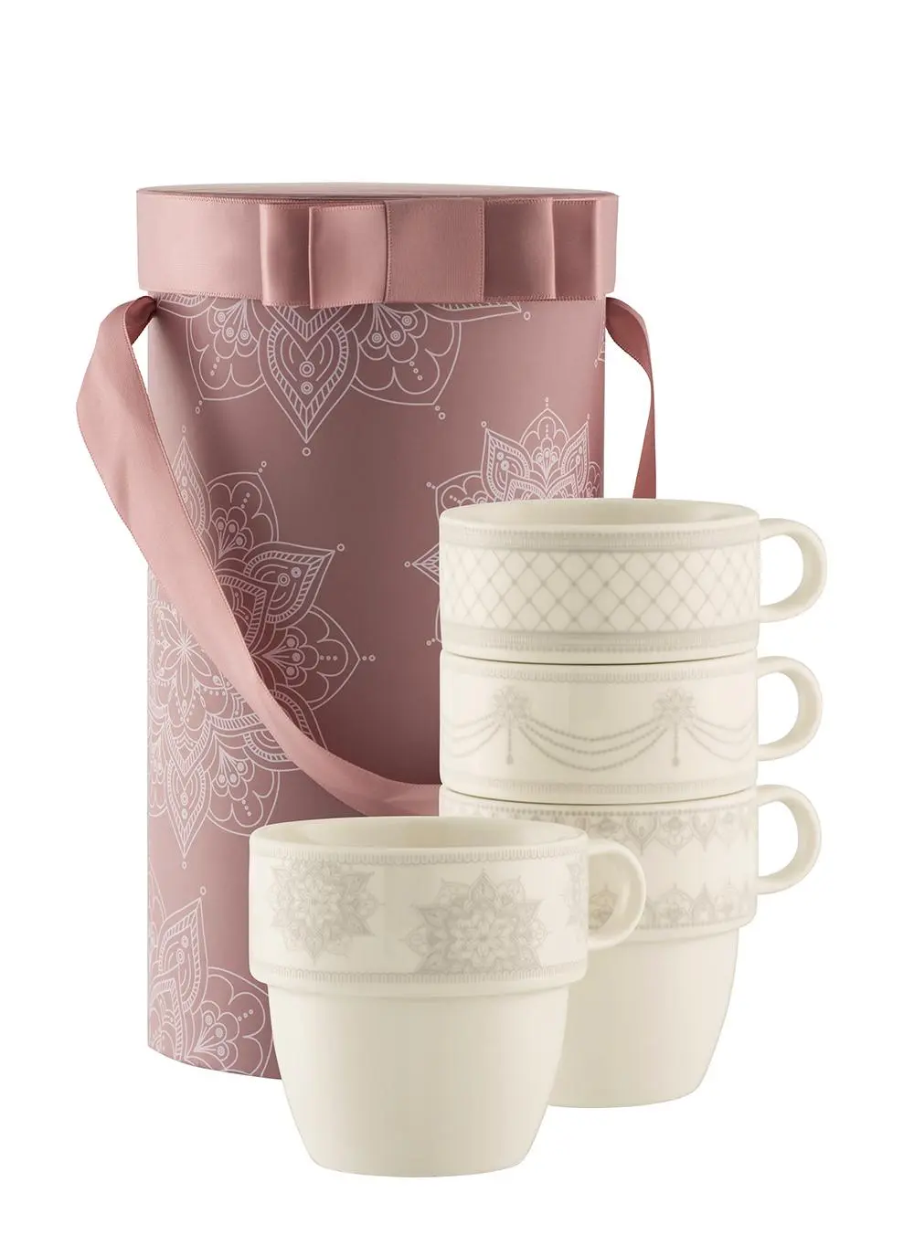 Charbagh Stacking Mugs Set of 4