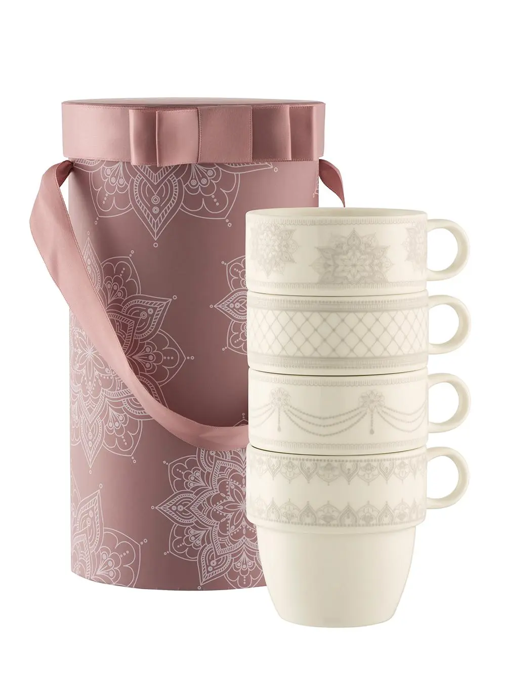 Charbagh Stacking Mugs Set of 4