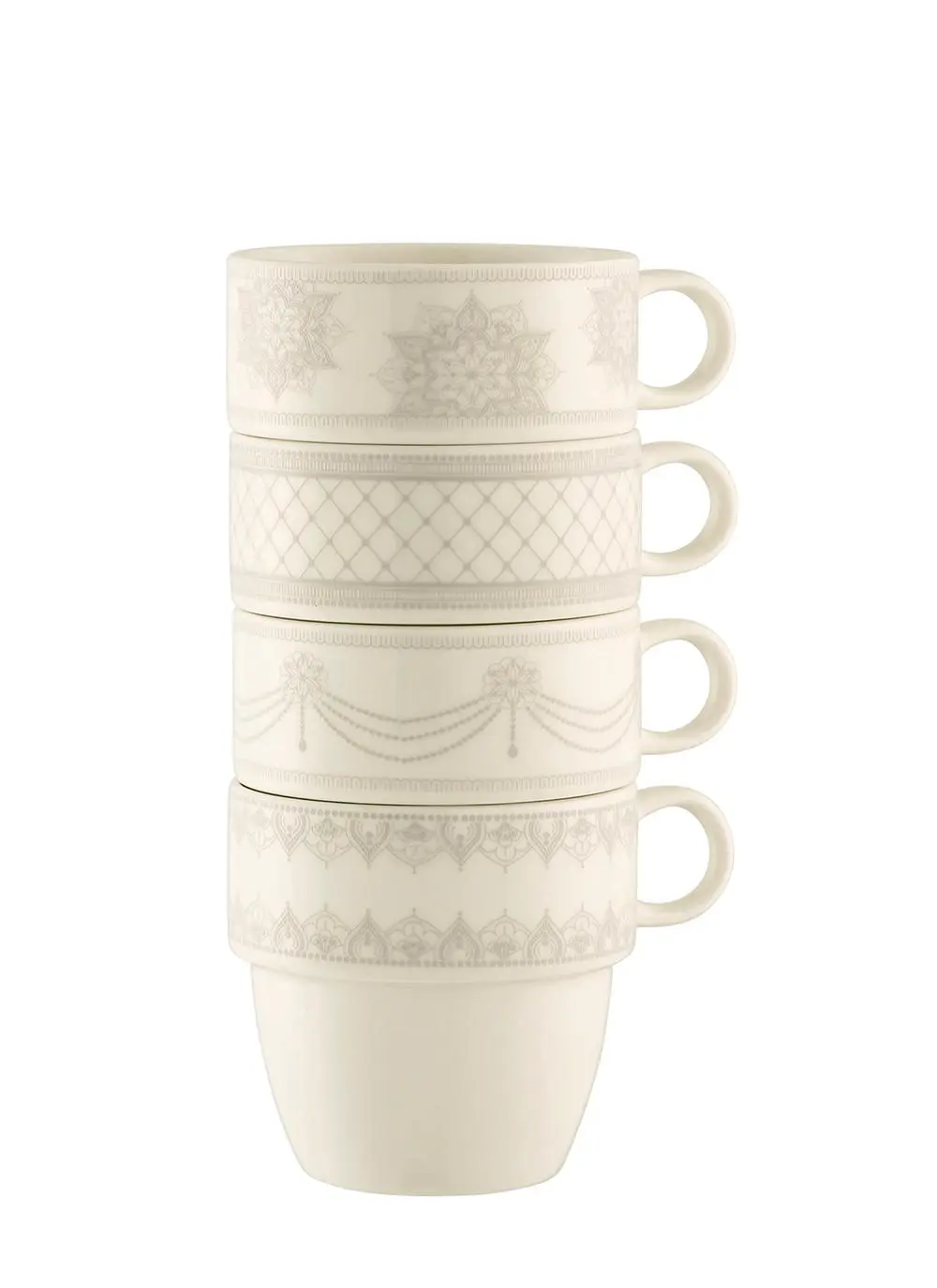 Charbagh Stacking Mugs Set of 4