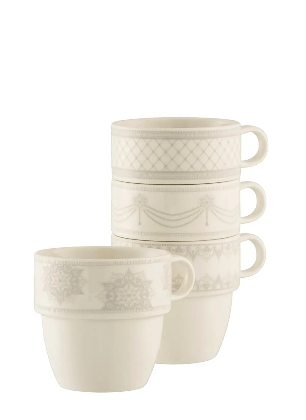 Charbagh Stacking Mugs Set of 4