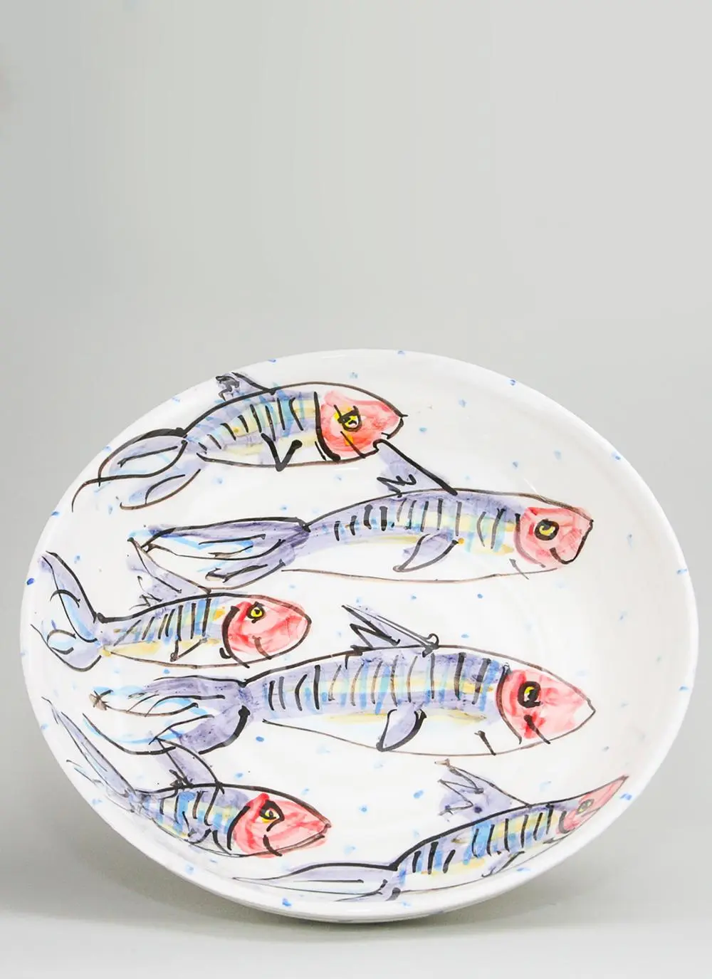 Mackerel Large Flat Bowl