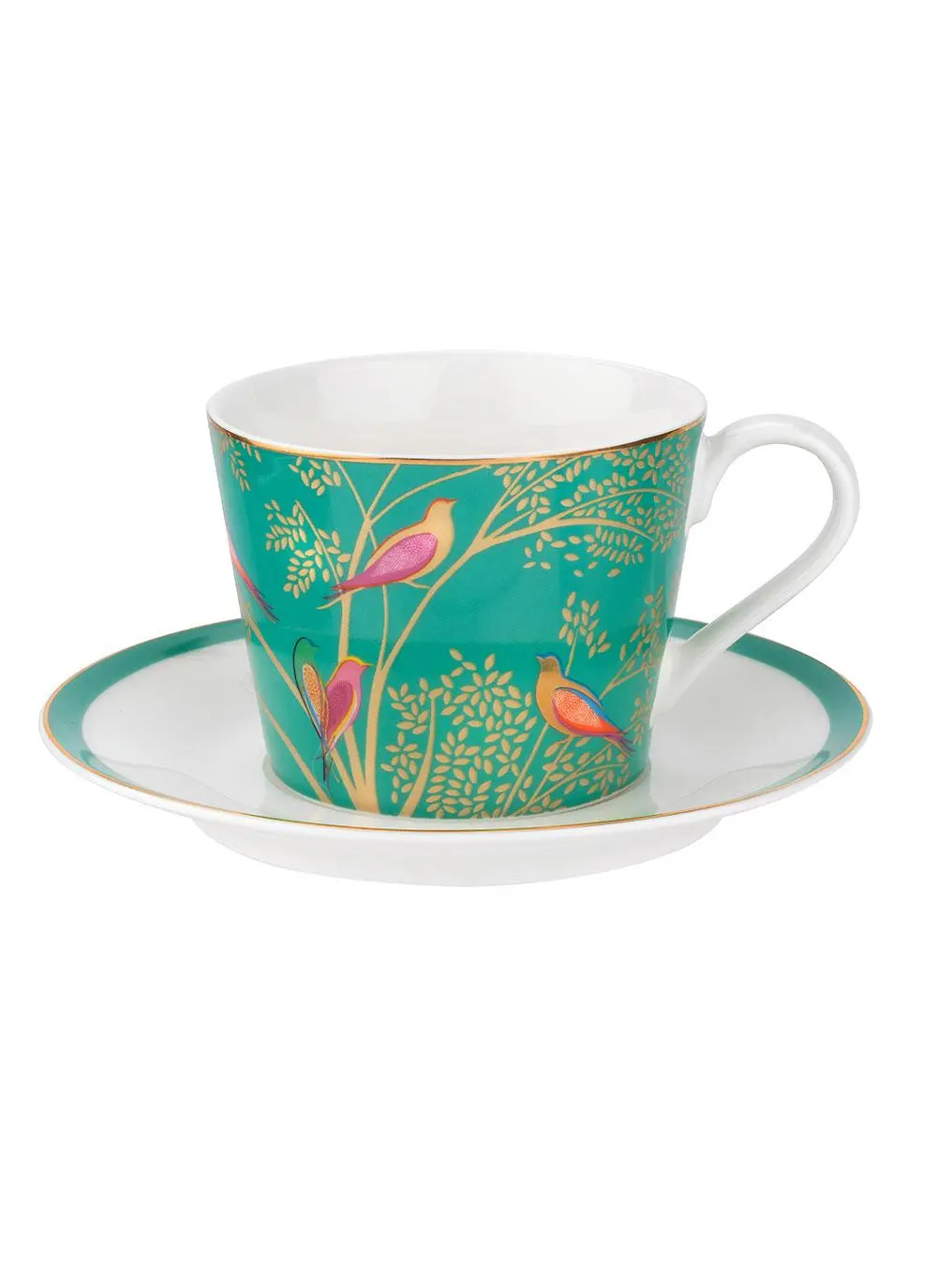 Sara Miller Chelsea Teacup & Saucer in Green
