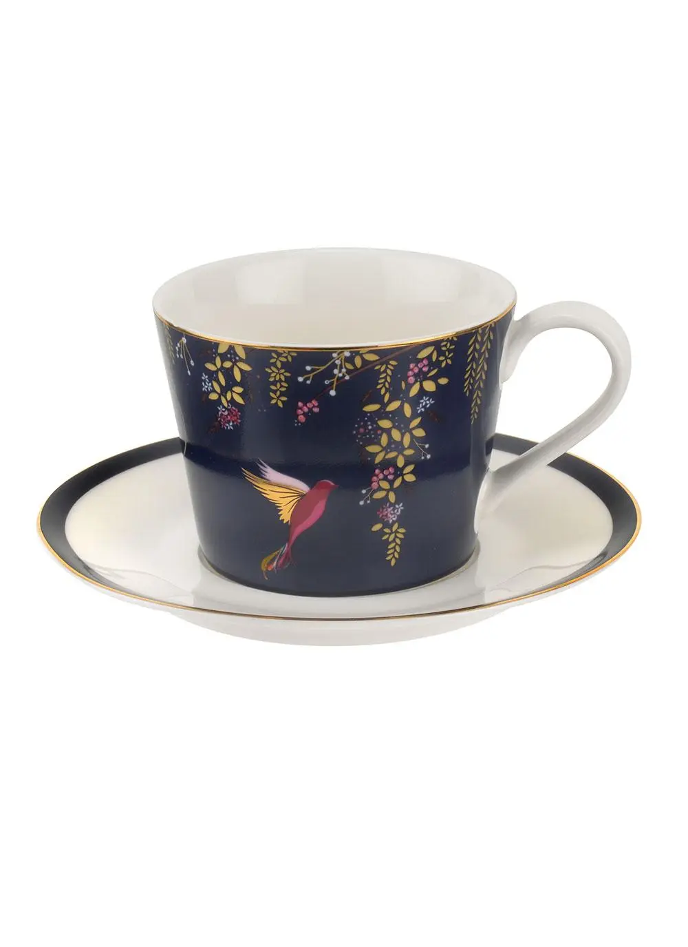 Sara Miller Chelsea Teacup & Saucer in Navy