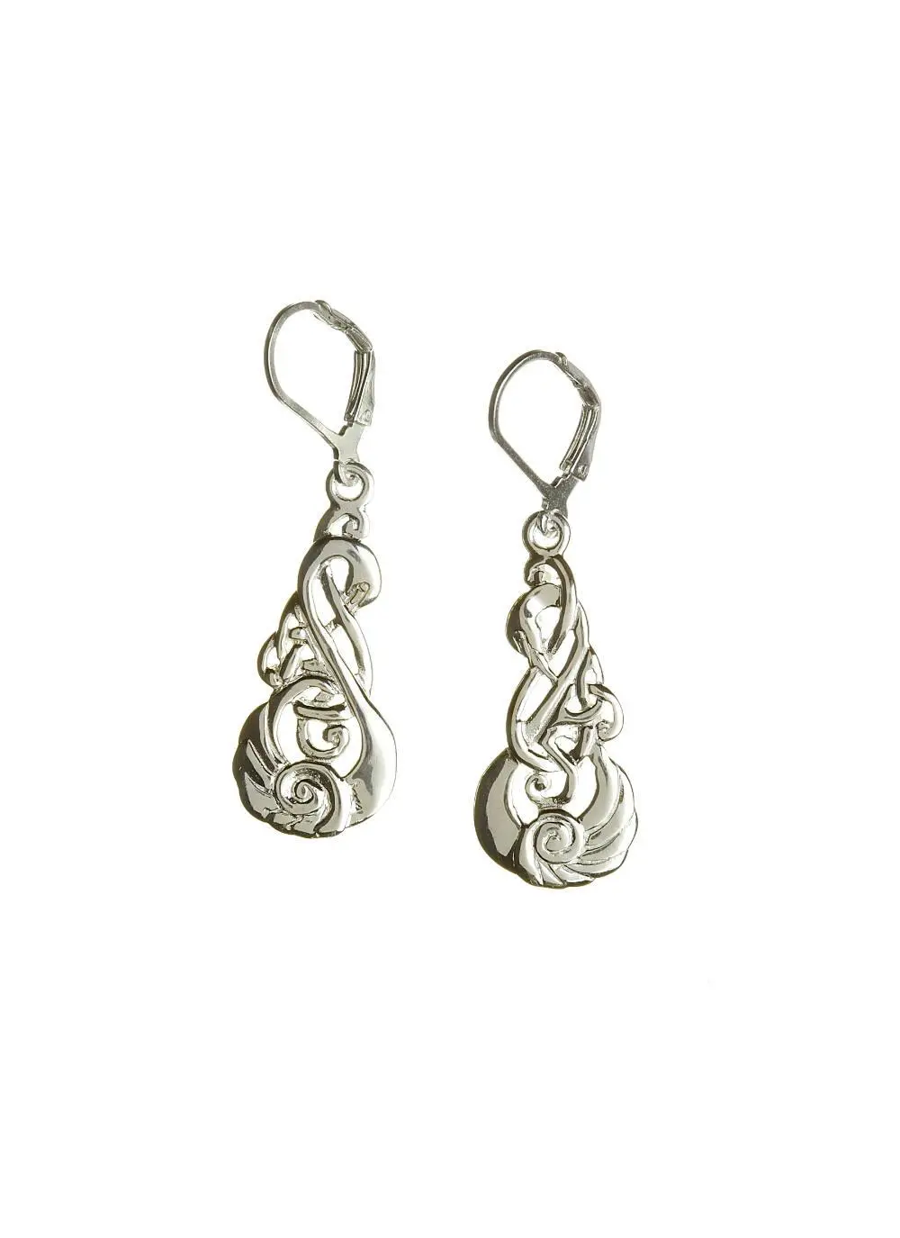 Sterling Silver Children of Lir Drop Earrings 