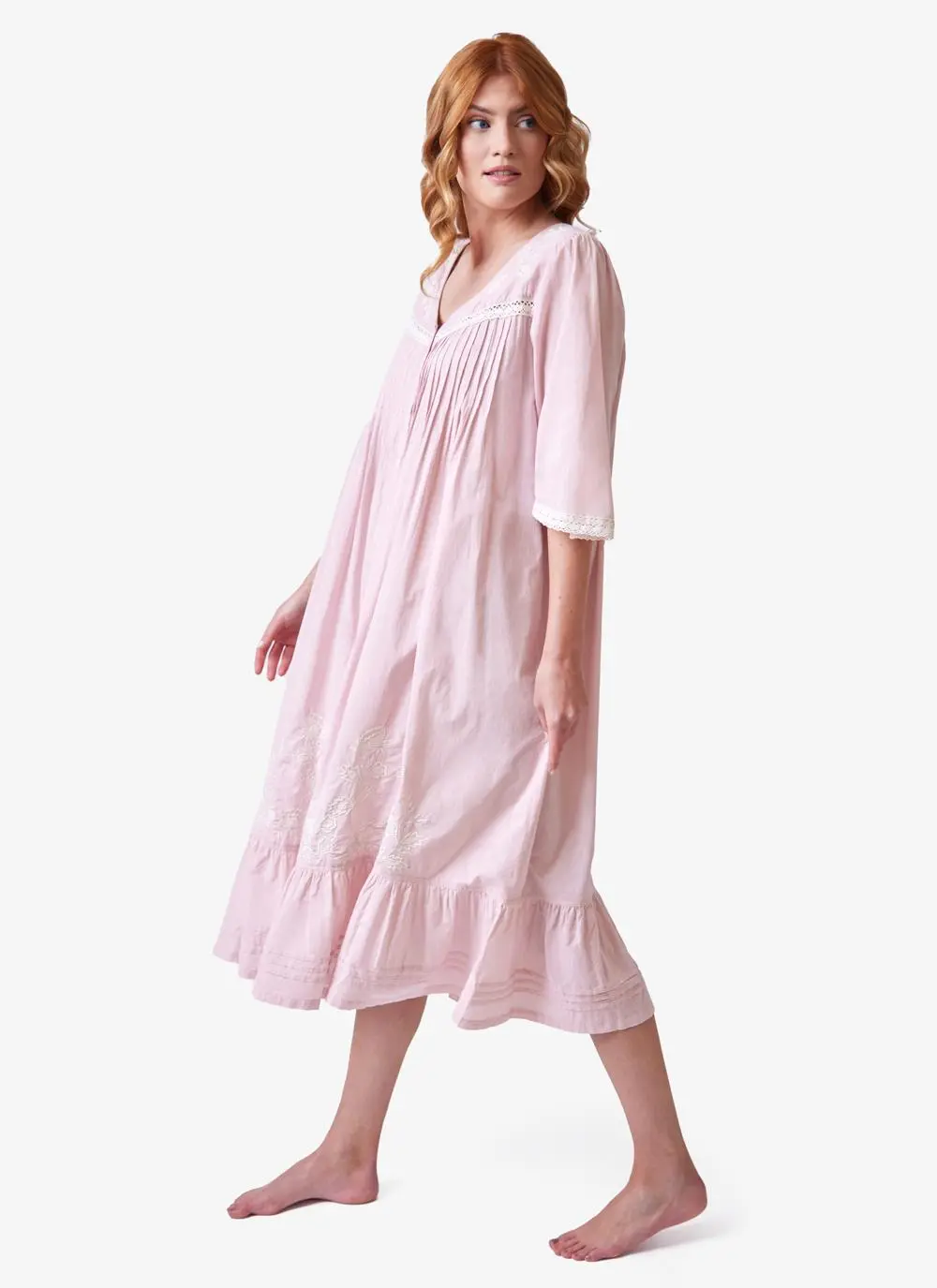Christina Pink Cotton Nightgown