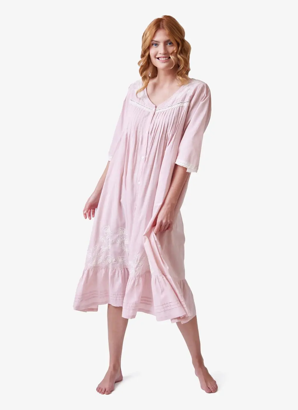 Christina Pink Cotton Nightgown