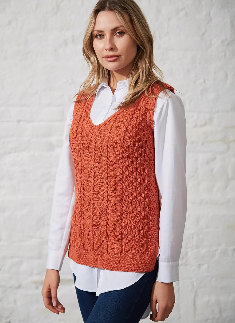 Ciara Aran Wool Slipover