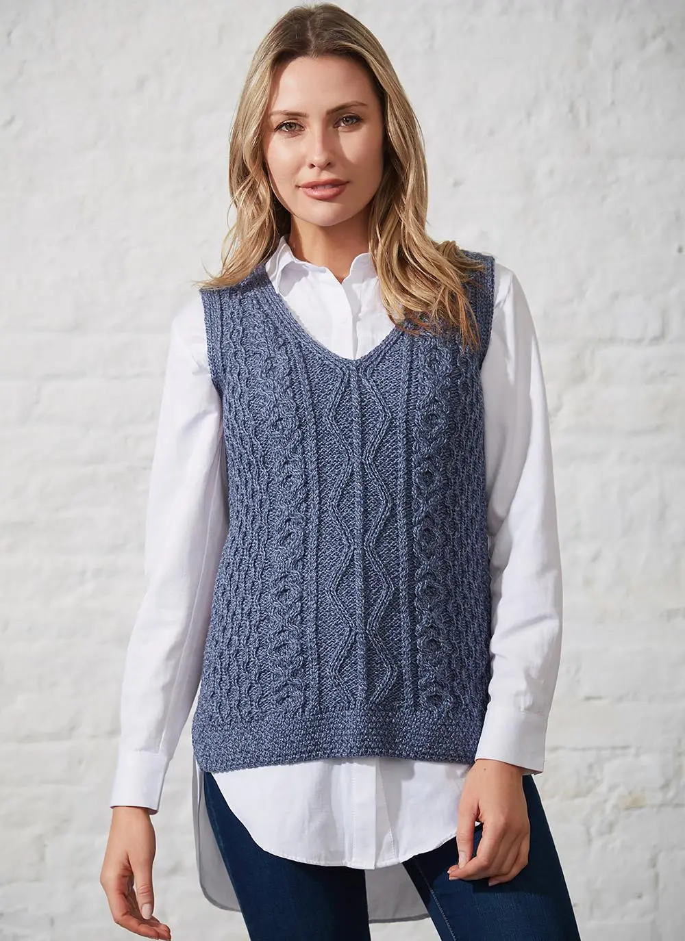 Ciara Aran Wool Slipover