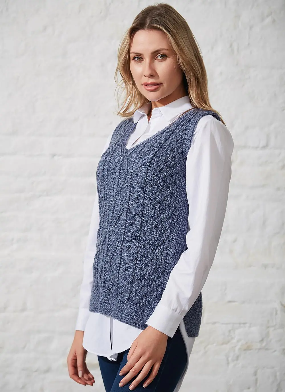 Ciara Aran Wool Slipover