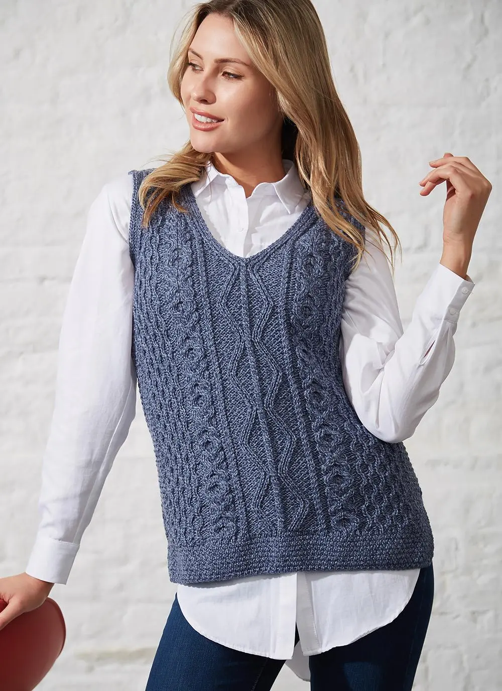 Ciara Aran Wool Slipover
