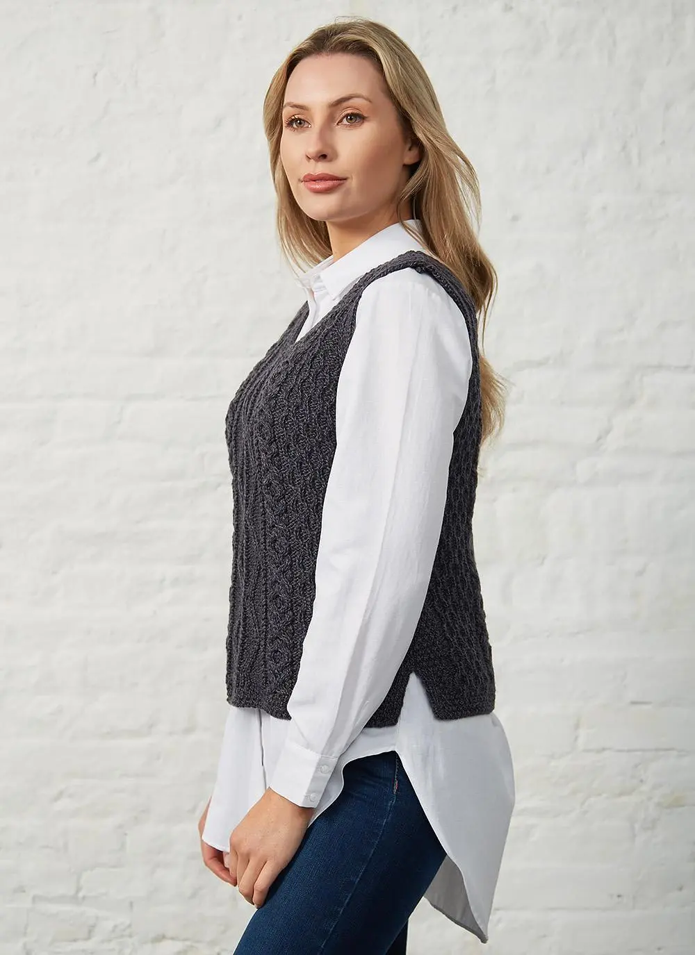 Ciara Aran Wool Slipover