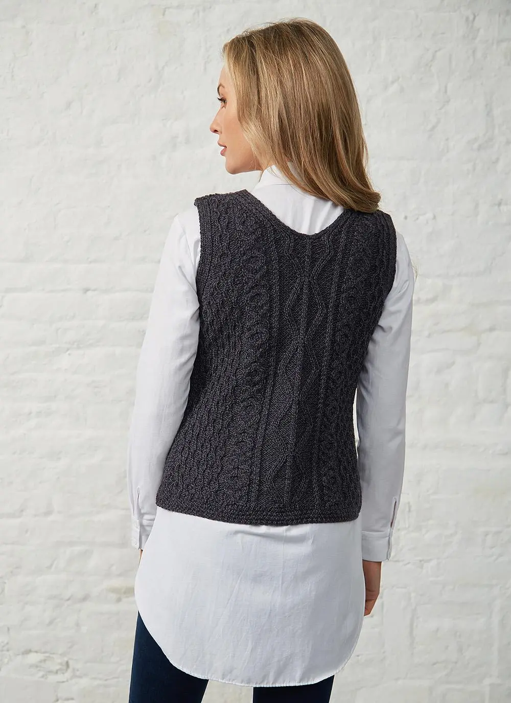 Ciara Aran Wool Slipover