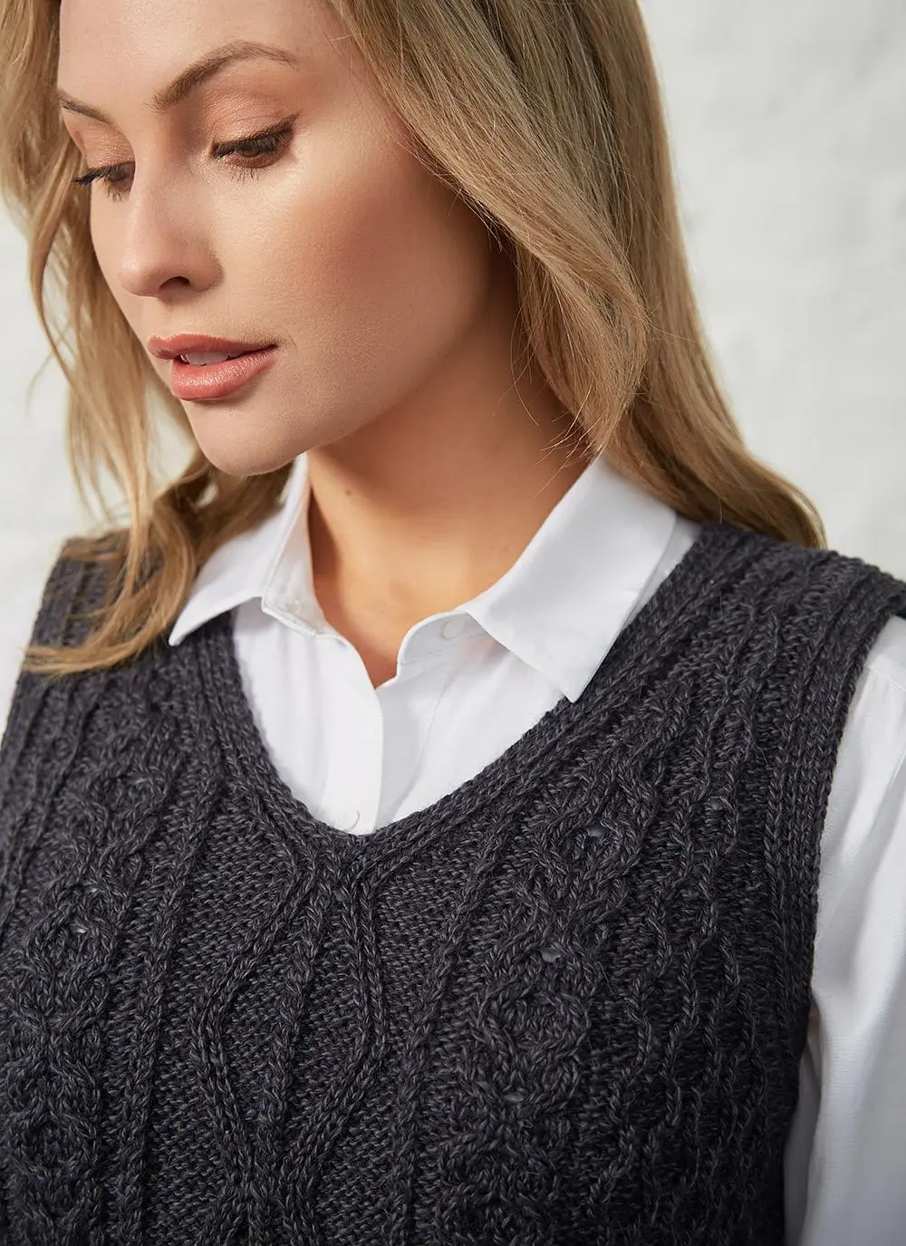 Ciara Aran Wool Slipover