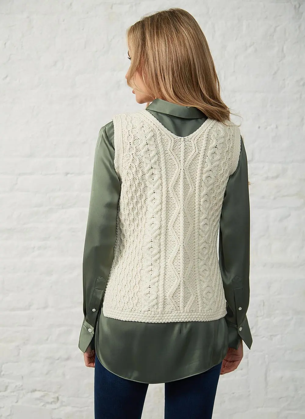 Ciara Aran Wool Slipover