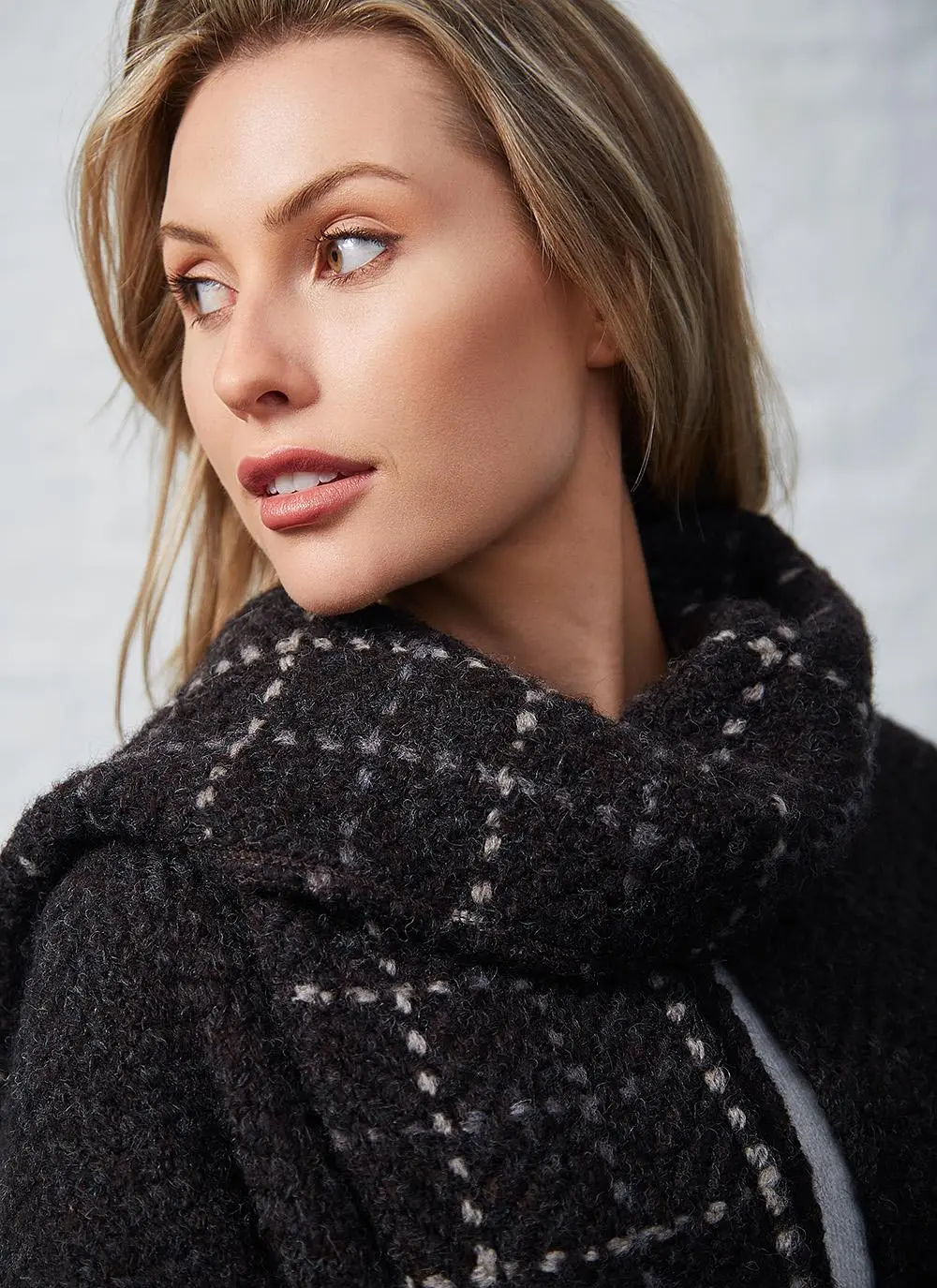 Ciara Oak Check Cape